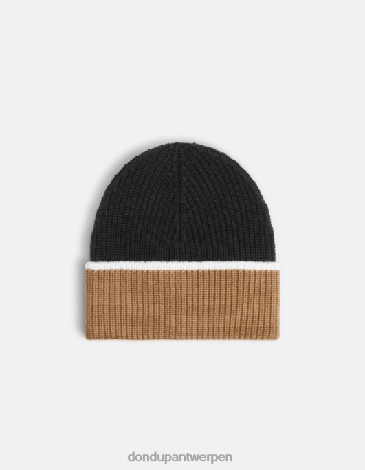 accessoires DONDUP wollen hoed zwart en champagne Heren 4X00H939