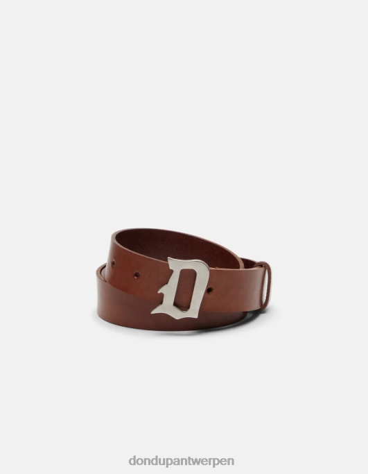 accessoires DONDUP leren riem bruciato Heren 4X00H960