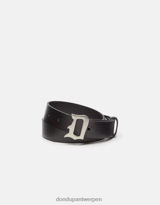 accessoires DONDUP leren riem zwart Heren 4X00H962
