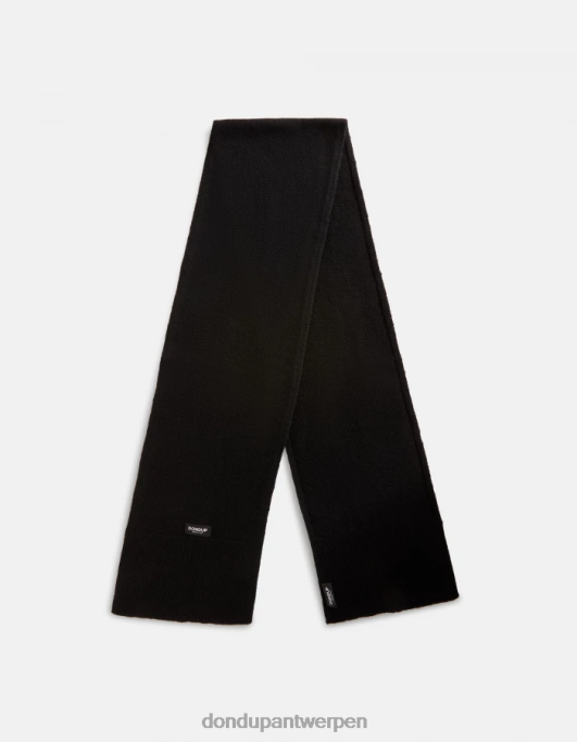 accessoires DONDUP kasjmier sjaal zwart Heren 4X00H1007
