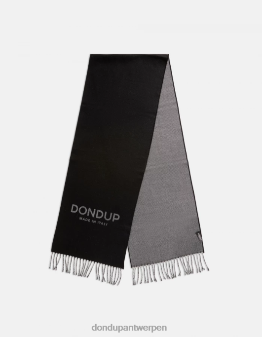 accessoires DONDUP wollen sjaal zwart wit Heren 4X00H1008