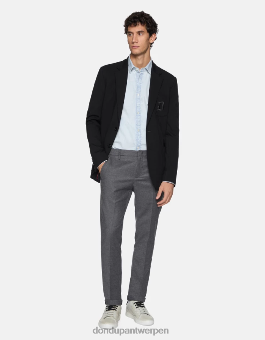 kleding DONDUP Gaubert slim-fit flanellen broek grijs Heren 4X00H784