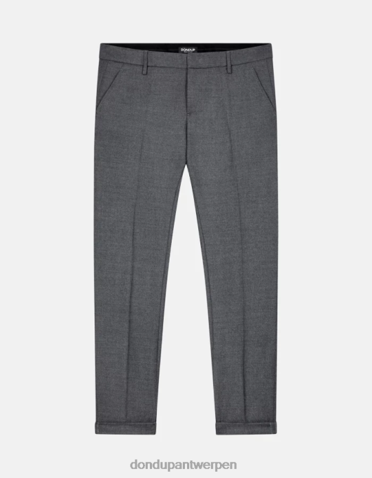 kleding DONDUP Gaubert slim-fit flanellen broek grijs Heren 4X00H784