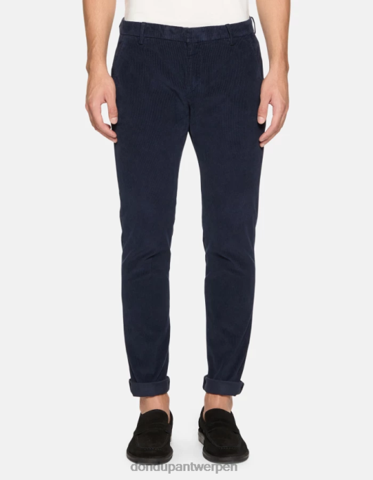 kleding DONDUP Gaubert slim-fit fluwelen broek marineblauw Heren 4X00H767