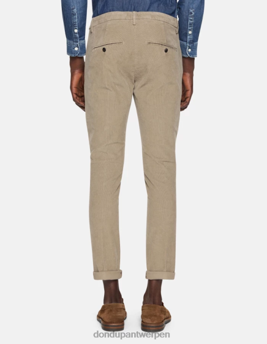 kleding DONDUP Gaubert slim-fit fluwelen broek taupe Heren 4X00H762