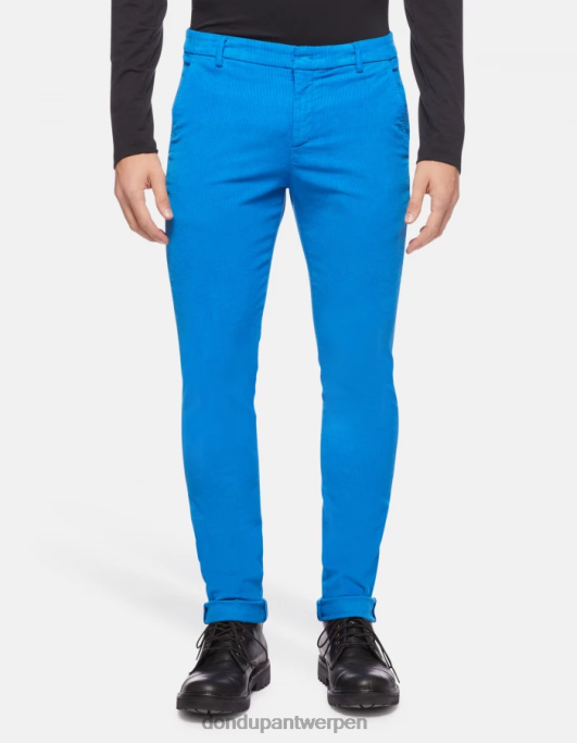 kleding DONDUP Gaubert slim-fit fluwelen broek turkoois Heren 4X00H766