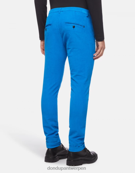 kleding DONDUP Gaubert slim-fit fluwelen broek turkoois Heren 4X00H766