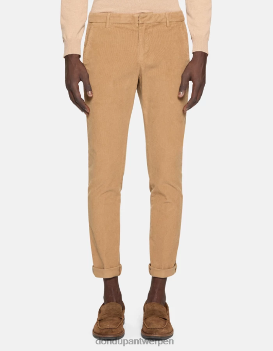 kleding DONDUP Gaubert slim-fit fluwelen broek zand Heren 4X00H763