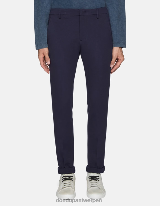 kleding DONDUP Gaubert slim-fit jerseybroek donkerblauw Heren 4X00H732