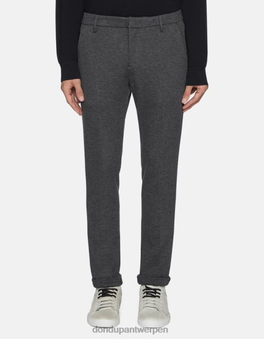kleding DONDUP Gaubert slim-fit jerseybroek midden grijs Heren 4X00H733