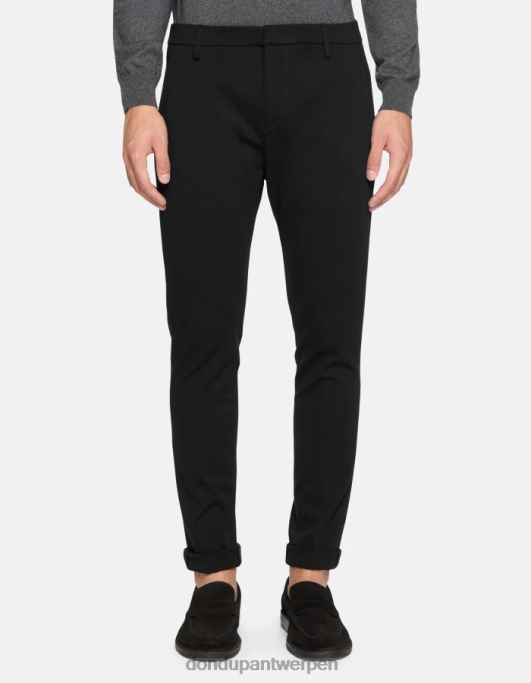 kleding DONDUP Gaubert slim-fit jerseybroek zwart Heren 4X00H731