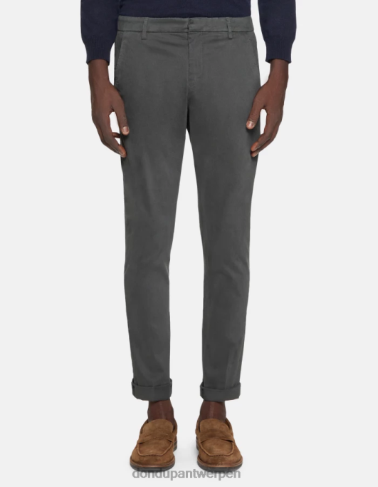 kleding DONDUP Gaubert slim-fit katoenen broek fumo Heren 4X00H691