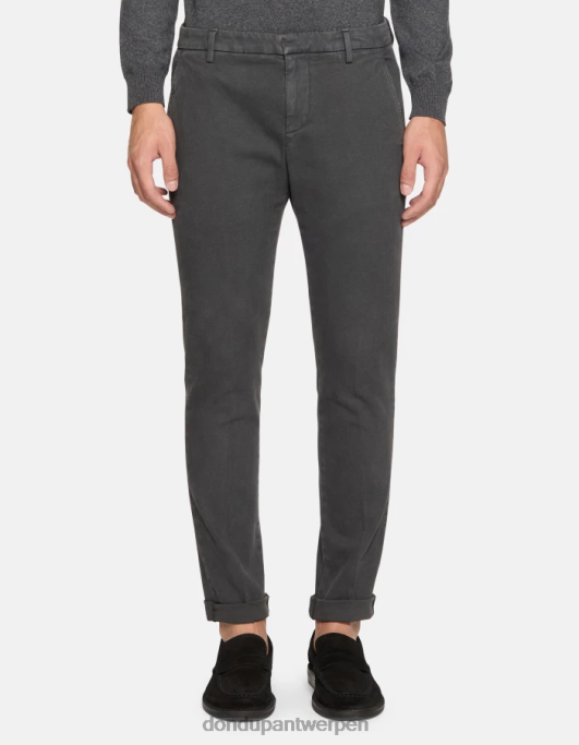 kleding DONDUP Gaubert slim-fit katoenen broek fumo Heren 4X00H709