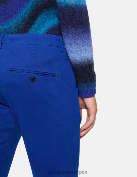 kleding DONDUP Gaubert slim-fit katoenen broek koningsblauw Heren 4X00H689