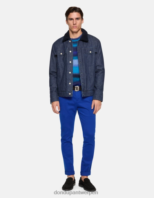 kleding DONDUP Gaubert slim-fit katoenen broek koningsblauw Heren 4X00H689