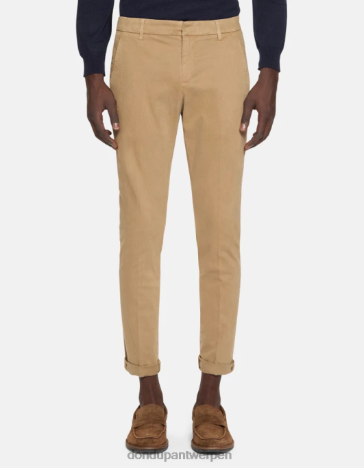 kleding DONDUP Gaubert slim-fit katoenen broek zand Heren 4X00H687