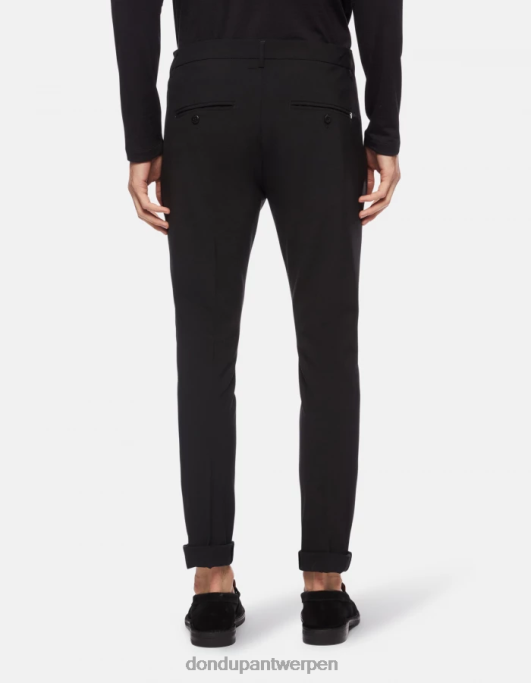 kleding DONDUP Gaubert slim-fit wollen broek zwart Heren 4X00H705