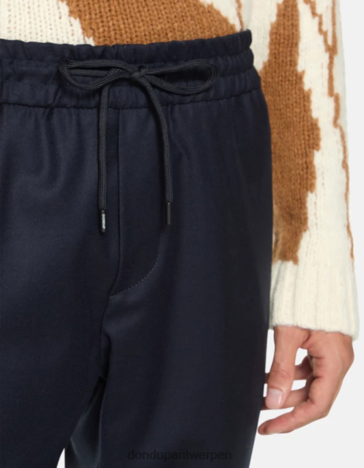 kleding DONDUP Yuri flanellen joggingbroek marineblauw Heren 4X00H730