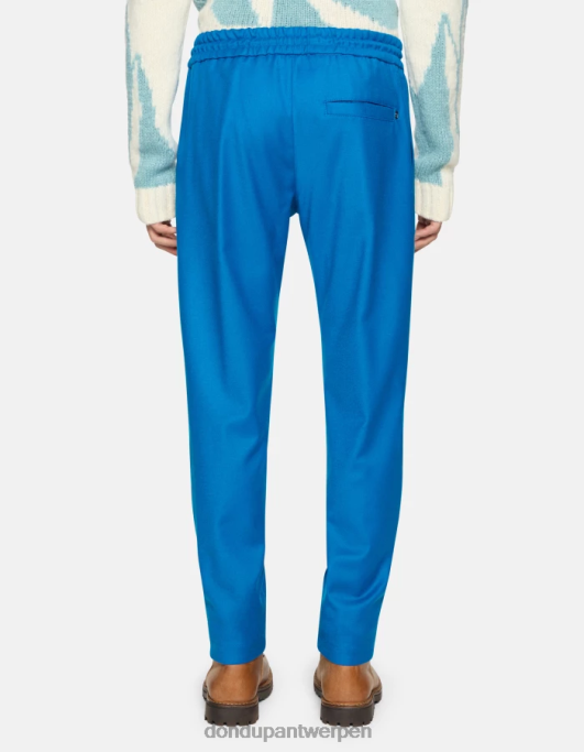 kleding DONDUP Yuri flanellen joggingbroek turkoois Heren 4X00H729