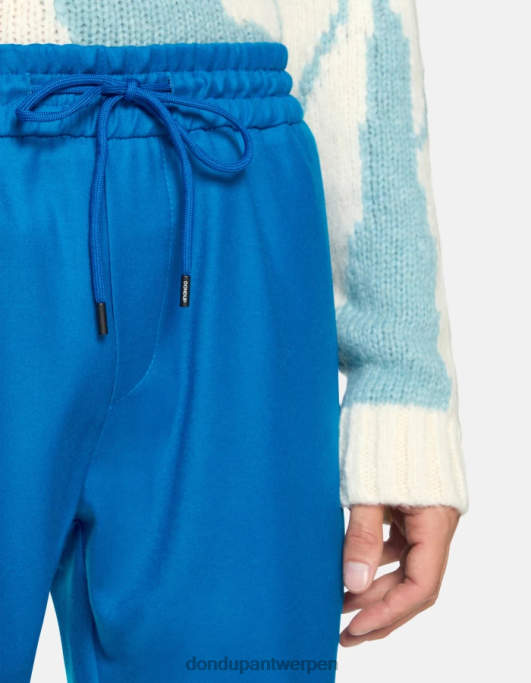 kleding DONDUP Yuri flanellen joggingbroek turkoois Heren 4X00H729