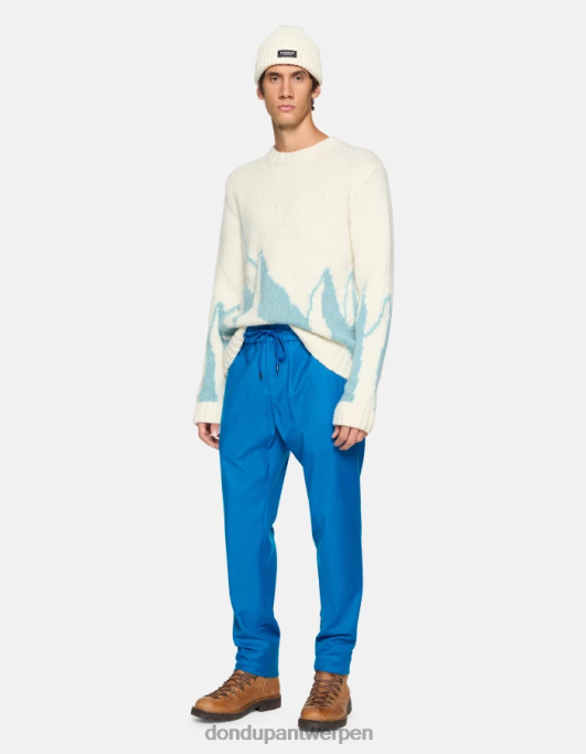 kleding DONDUP Yuri flanellen joggingbroek turkoois Heren 4X00H729