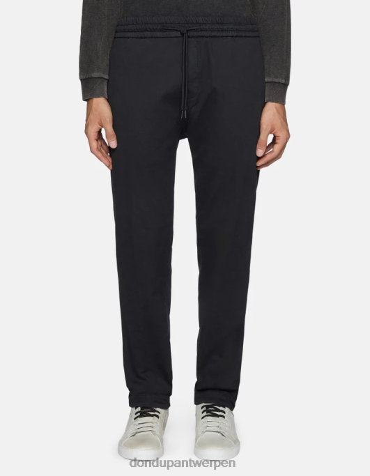 kleding DONDUP dom corduroy joggingbroek zwart Heren 4X00H745