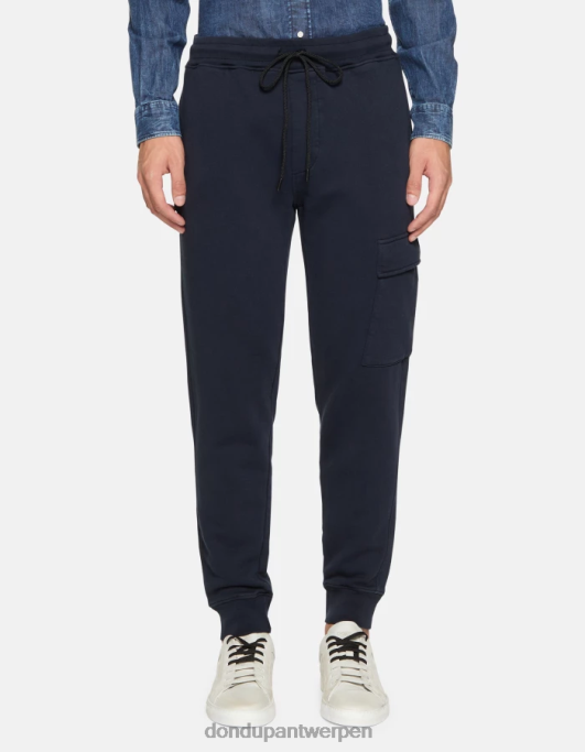 kleding DONDUP regular-fit joggingbroek van fleece marineblauw Heren 4X00H703