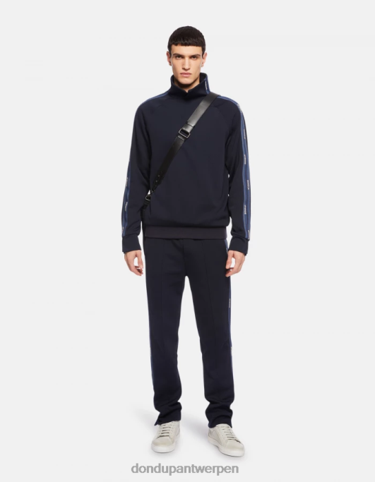 kleding DONDUP regular-fit joggingbroek van fleece marineblauw Heren 4X00H754
