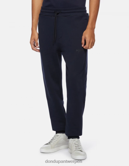 kleding DONDUP regular-fit joggingbroek van fleece marineblauw Heren 4X00H771