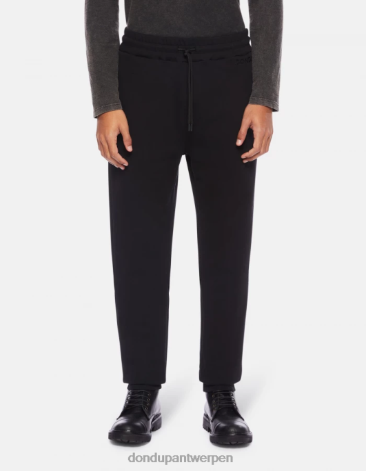 kleding DONDUP regular-fit joggingbroek van fleece zwart Heren 4X00H715