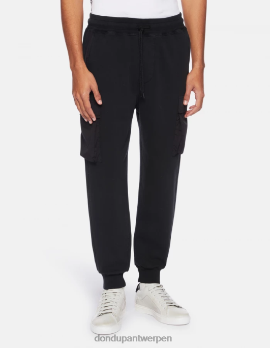 kleding DONDUP regular-fit joggingbroek van fleece zwart Heren 4X00H760