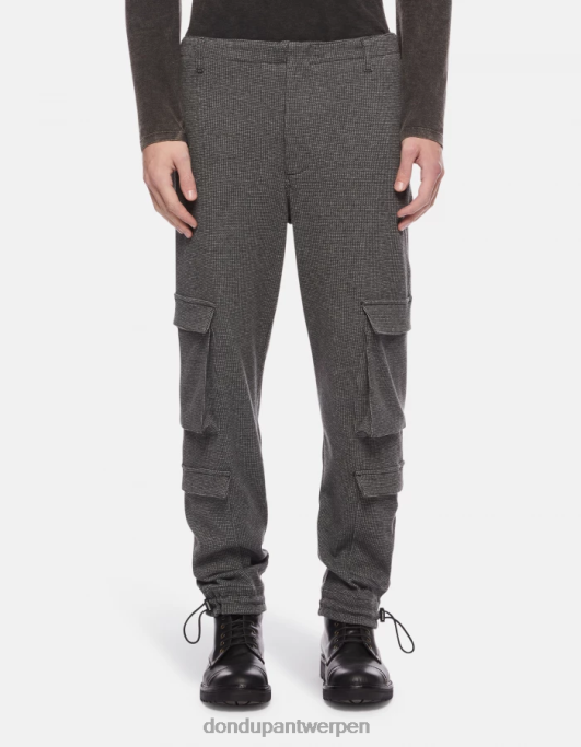 kleding DONDUP ken jersey cargobroek zwart Heren 4X00H693