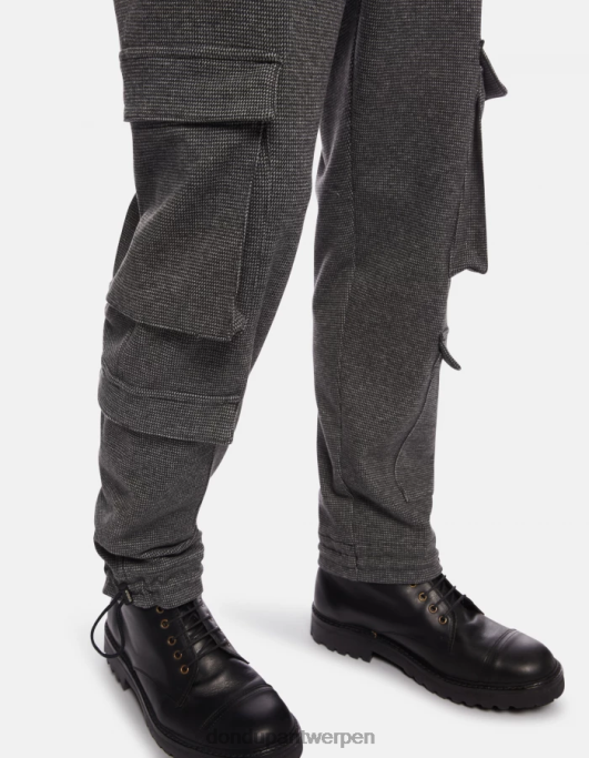 kleding DONDUP ken jersey cargobroek zwart Heren 4X00H693