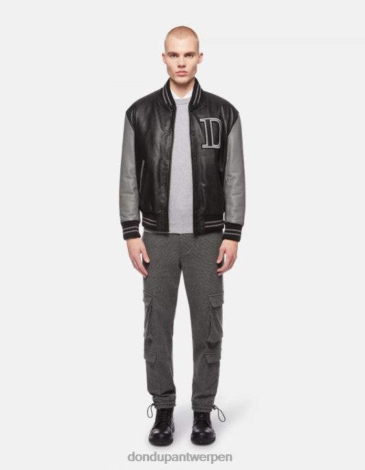 kleding DONDUP ken jersey cargobroek zwart Heren 4X00H693