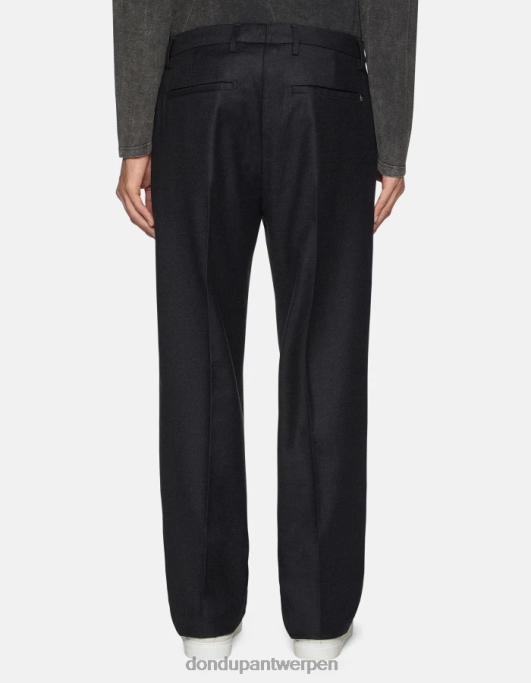 kleding DONDUP Louis losvallende flanellen broek asfalto Heren 4X00H682