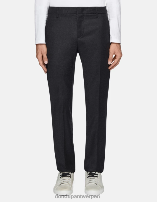 kleding DONDUP spiritissimo regular-fit flanellen broek asfalto Heren 4X00H679