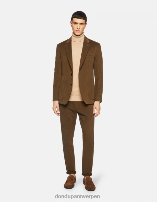 kleding DONDUP Joe carrot-fit katoenen broek groene militaire Heren 4X00H700