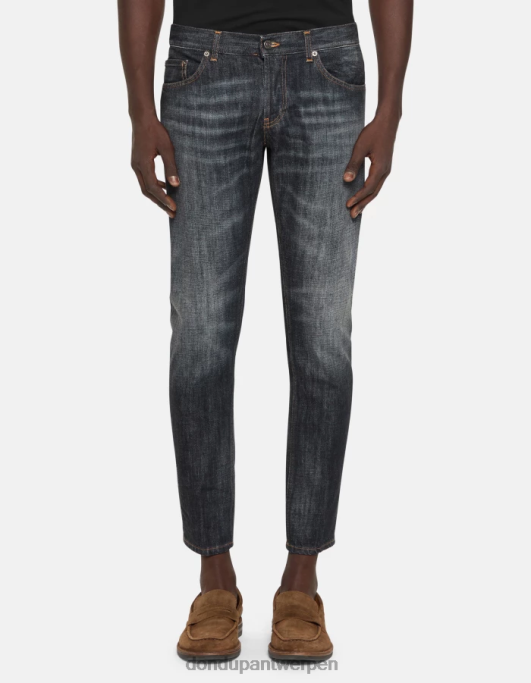 kleding DONDUP mius slim-fit stijve denimjeans blauw Heren 4X00H597
