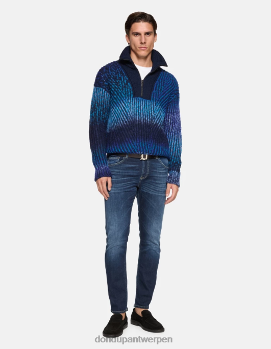 kleding DONDUP mius slim-fit stretchdenimjeans blauw Heren 4X00H591