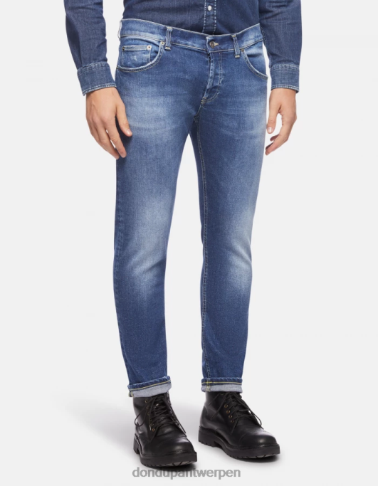 kleding DONDUP mius slim-fit stretchdenimjeans blauw Heren 4X00H616