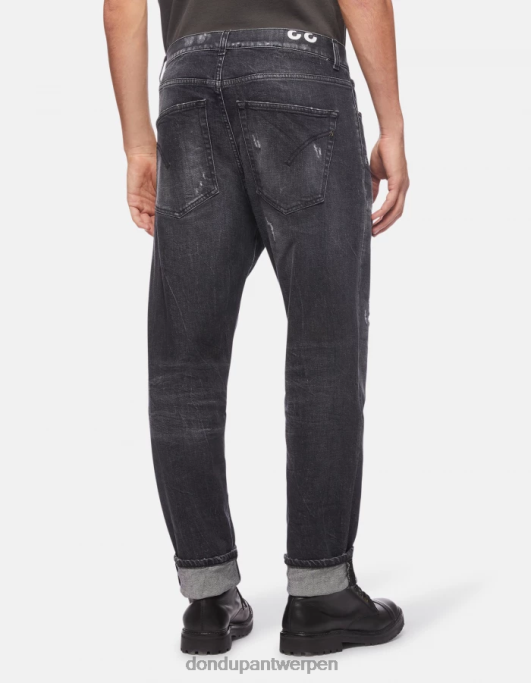 kleding DONDUP Paco loose-fit jeans van stretchdenim zwart Heren 4X00H596