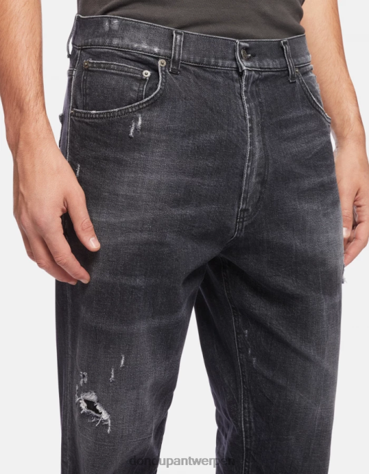 kleding DONDUP Paco loose-fit jeans van stretchdenim zwart Heren 4X00H596