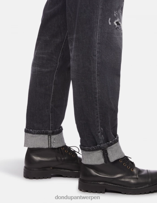 kleding DONDUP Paco loose-fit jeans van stretchdenim zwart Heren 4X00H596