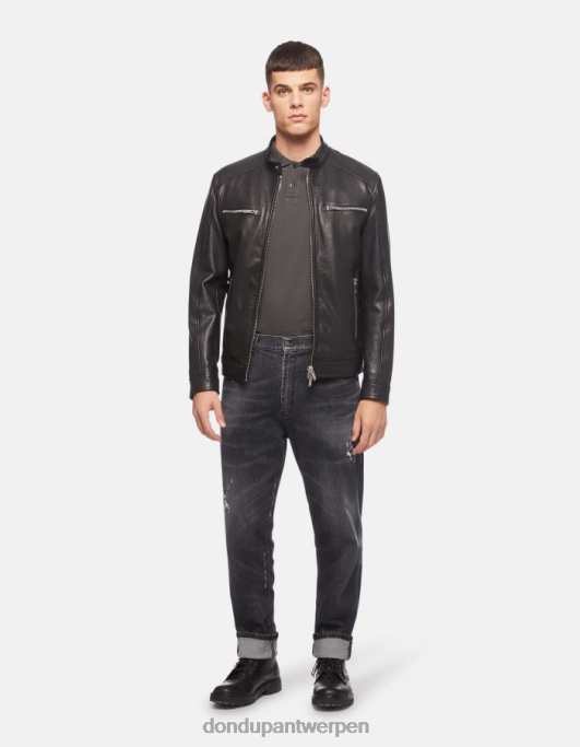 kleding DONDUP Paco loose-fit jeans van stretchdenim zwart Heren 4X00H596