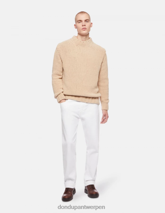 kleding DONDUP ervin loose-fit 34-inch jeans van bull-stretchdenim wit Heren 4X00H585