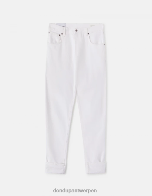 kleding DONDUP ervin loose-fit 34-inch jeans van bull-stretchdenim wit Heren 4X00H585