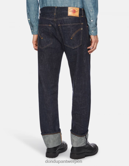 kleding DONDUP ervin loose-fit 34-inch jeans van stevig zelfkantdenim blauw Heren 4X00H620