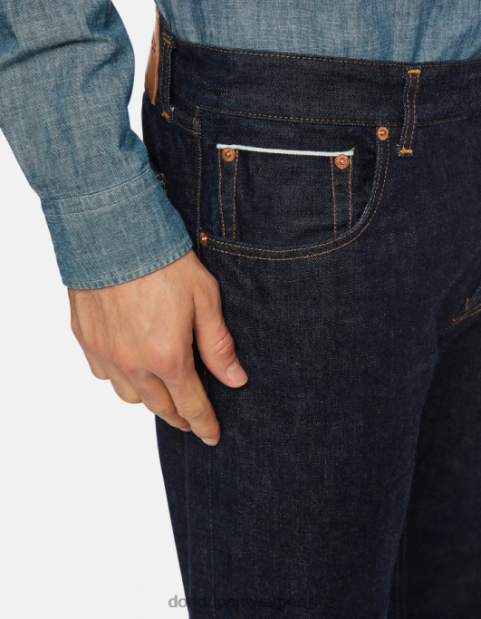 kleding DONDUP ervin loose-fit 34-inch jeans van stevig zelfkantdenim blauw Heren 4X00H620