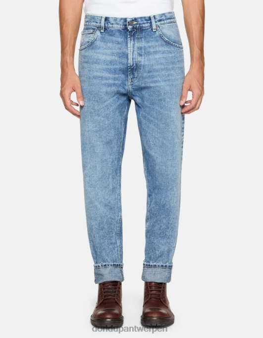 kleding DONDUP paco loose-fit jeans van stijf denim blauw Heren 4X00H564