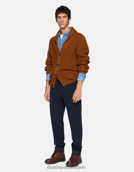 kleding DONDUP paco losvallende fluwelen broek van 34 inch marineblauw Heren 4X00H579